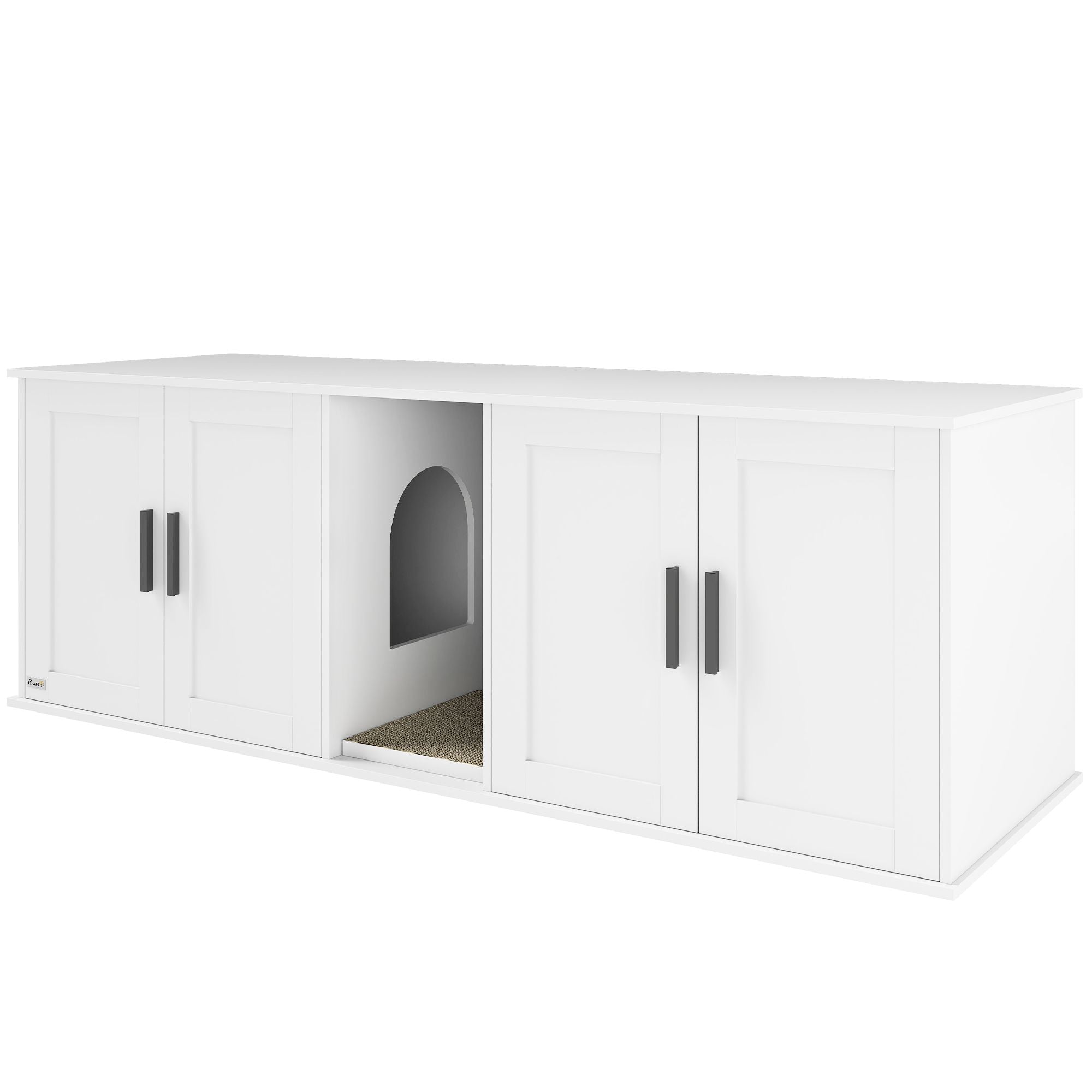 Multifunctional furniture-style Cat House and Litter Box Enclosure