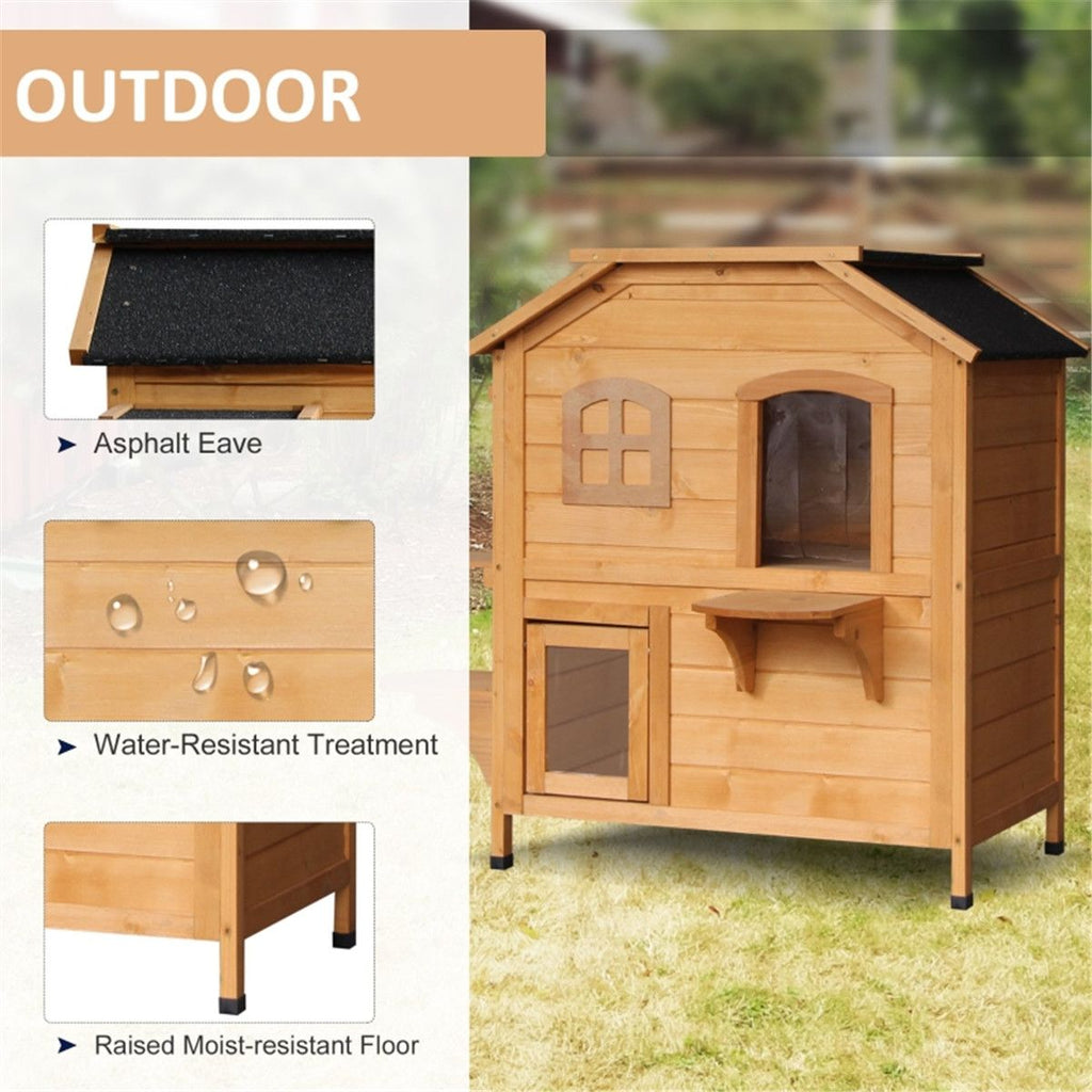 furniture-style Cat House with Multiple Playful Entrances and everyday water-ready Design