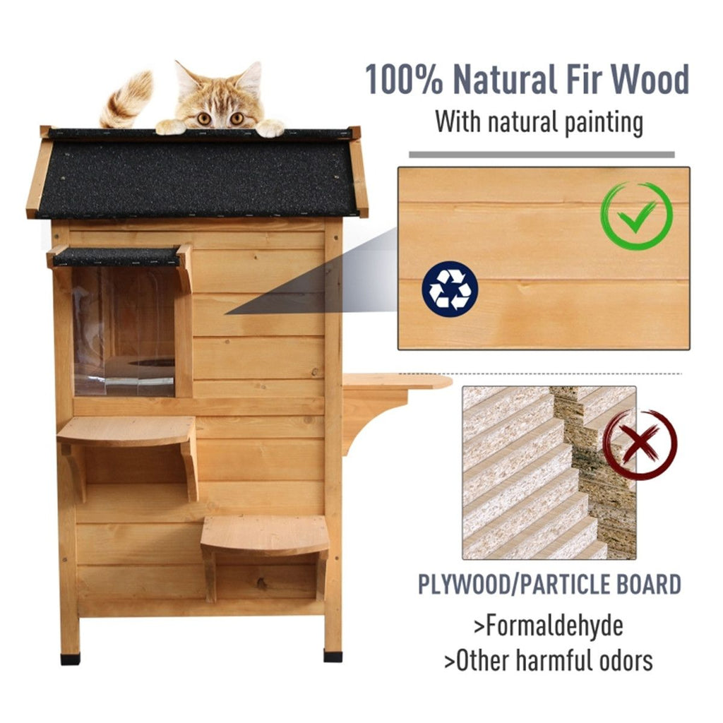 furniture-style Cat House with Multiple Playful Entrances and everyday water-ready Design