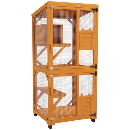 Rolling furniture-style Cat House – Large Catio Enclosure for 1-3 Cats