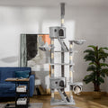 furniture-style Cat House & Climbing Tower with Adjustable Height