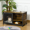 furniture-style Cat House with Shelves and Paw Print Design