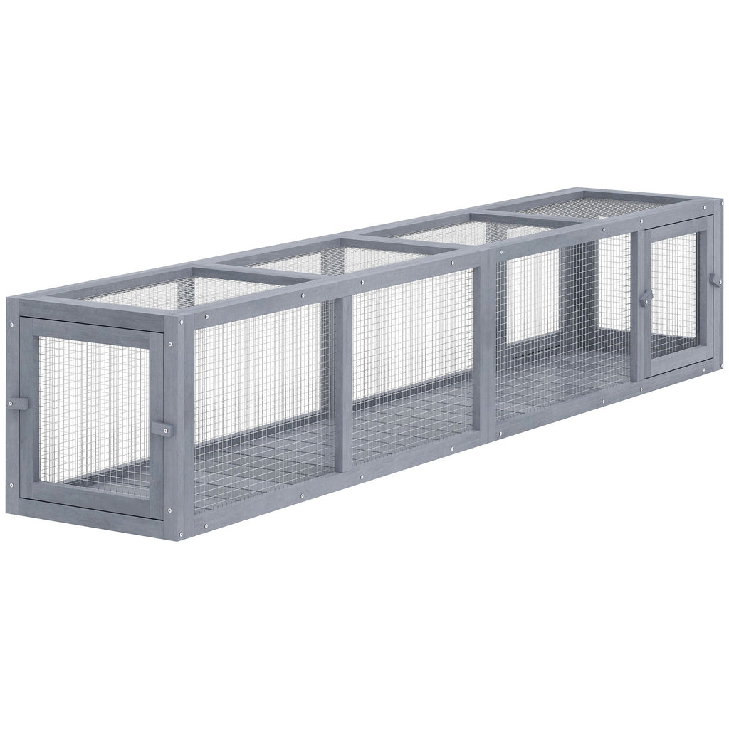 furniture-style Cat Run with Weather Protection for Indoor-Outdoor Connection