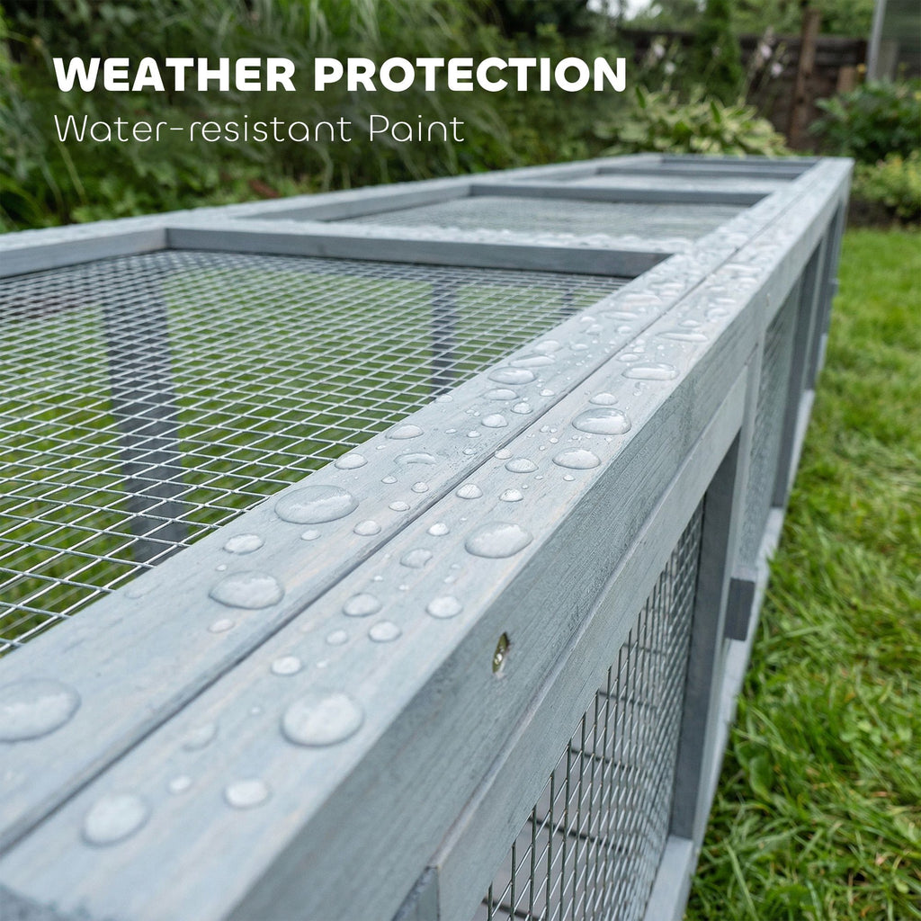 furniture-style Cat Run with Weather Protection for Indoor-Outdoor Connection