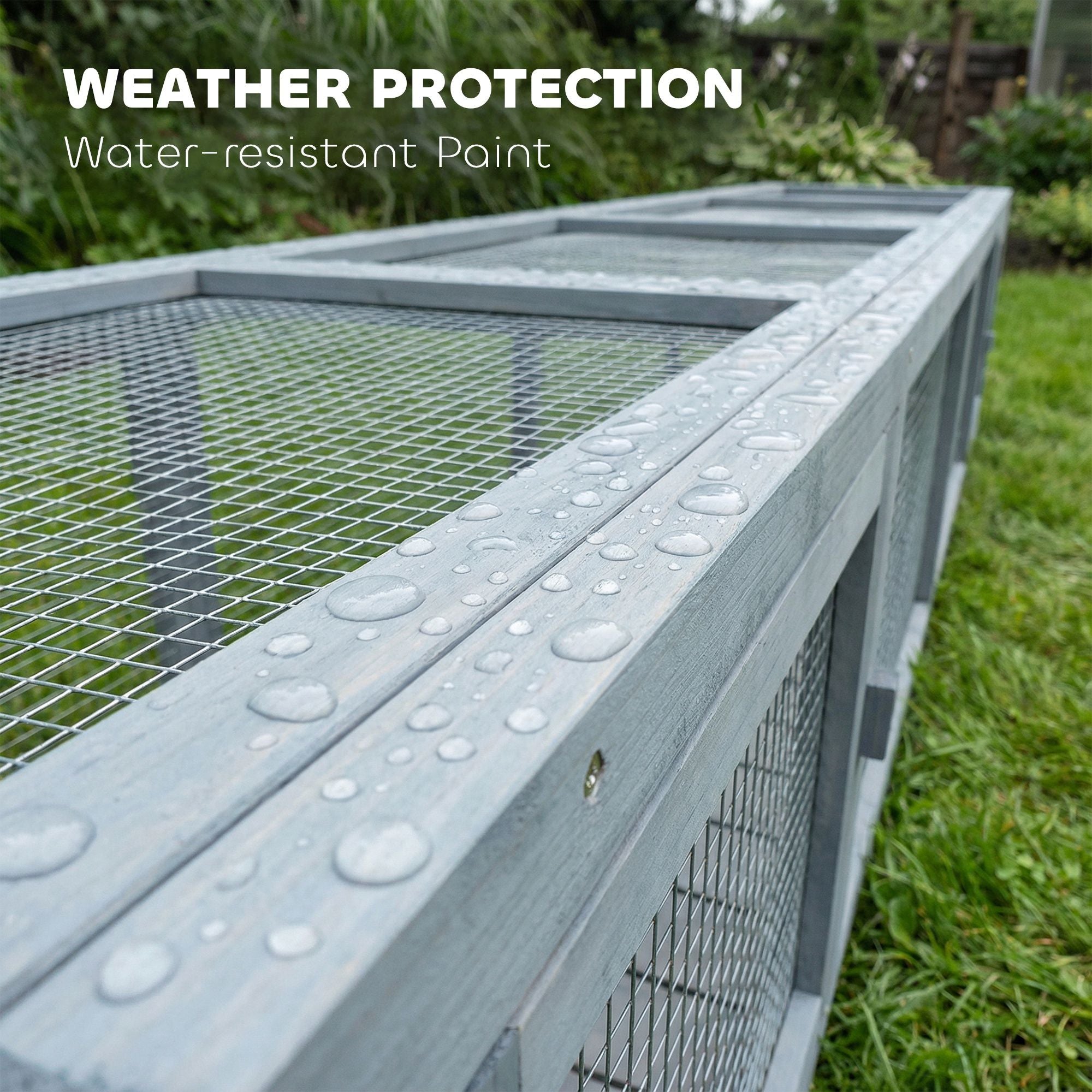 furniture-style Cat Run with Weather Protection for Indoor-Outdoor Connection