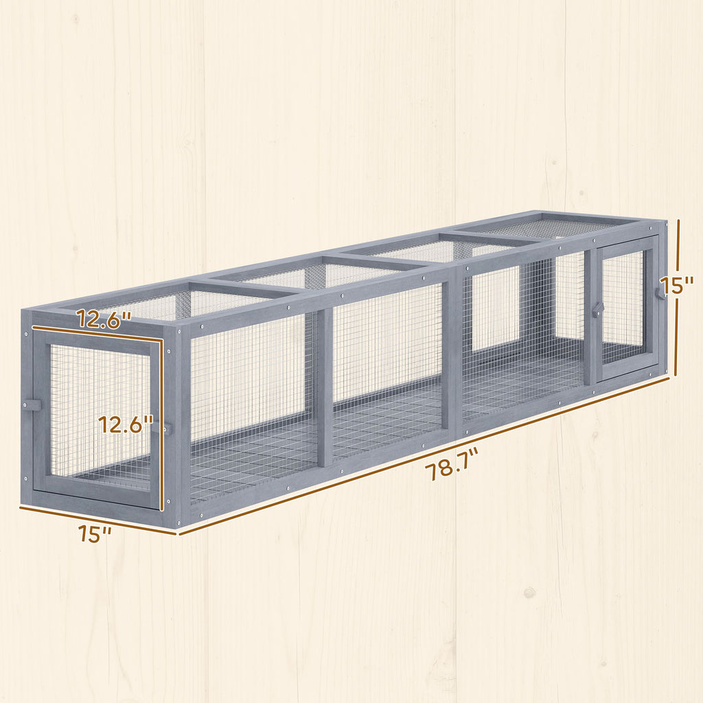 furniture-style Cat Run with Weather Protection for Indoor-Outdoor Connection