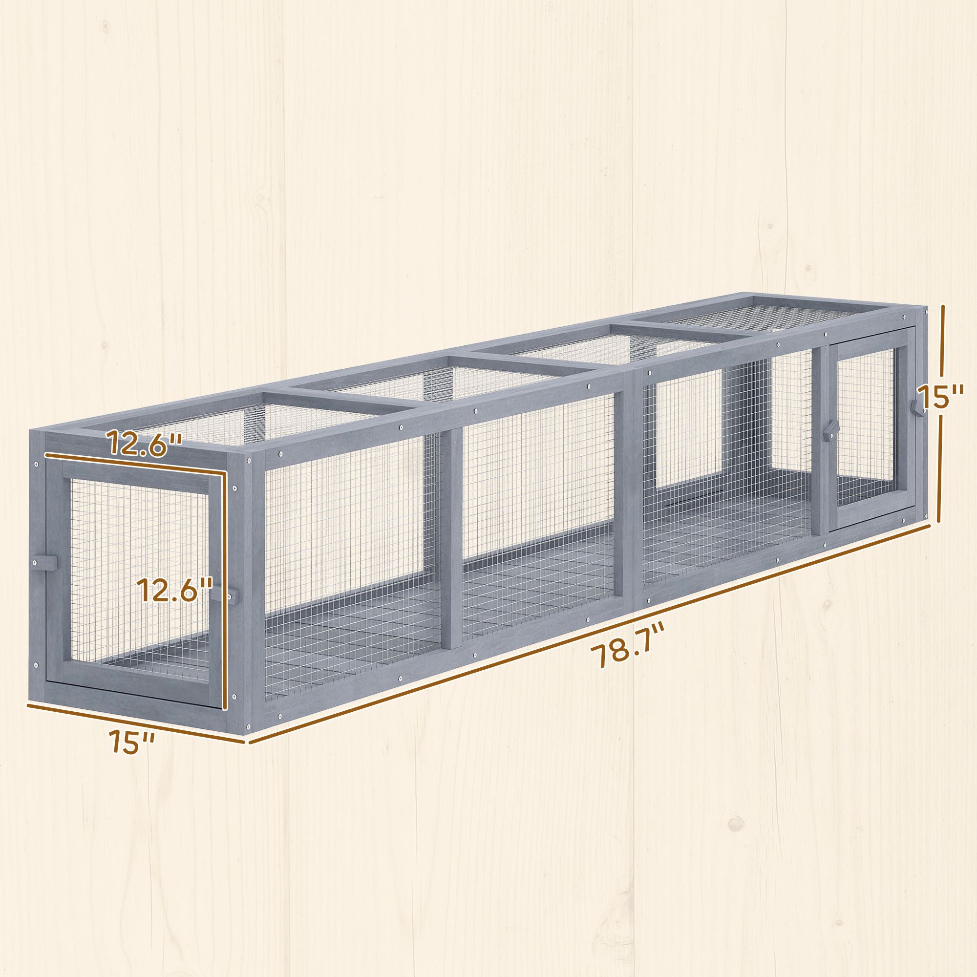 furniture-style Cat Run with Weather Protection for Indoor-Outdoor Connection