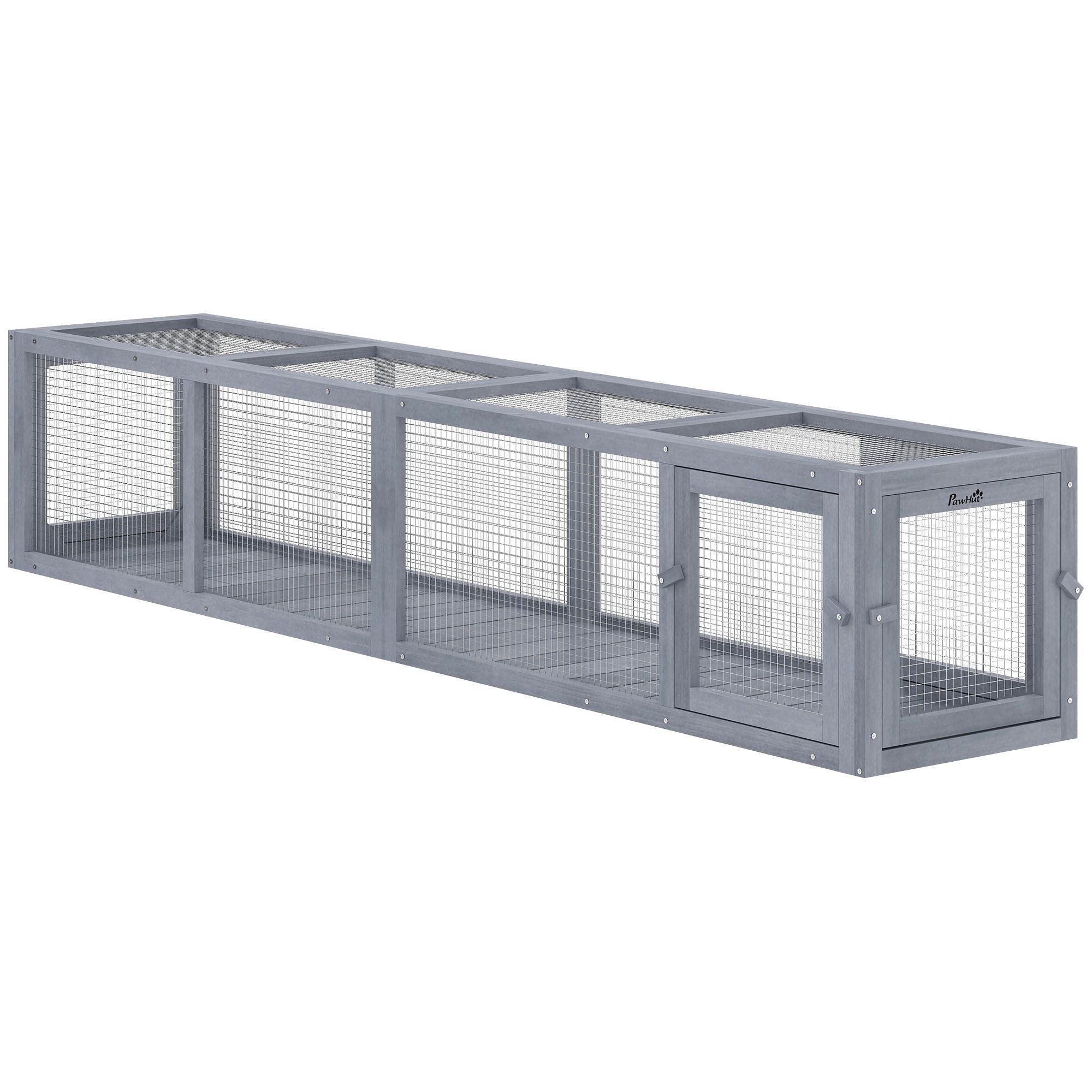 furniture-style Cat Run with Weather Protection for Indoor-Outdoor Connection