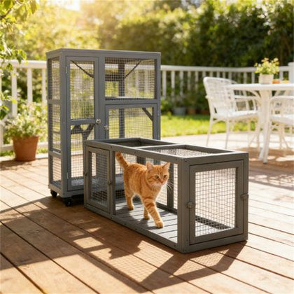 furniture-style Cat Tunnel with Eight Doors – Flexible, Combinable Design