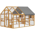 furniture-style Catio with water-ready Cover - Large Outdoor Cat Enclosure for 3-6 Cats
