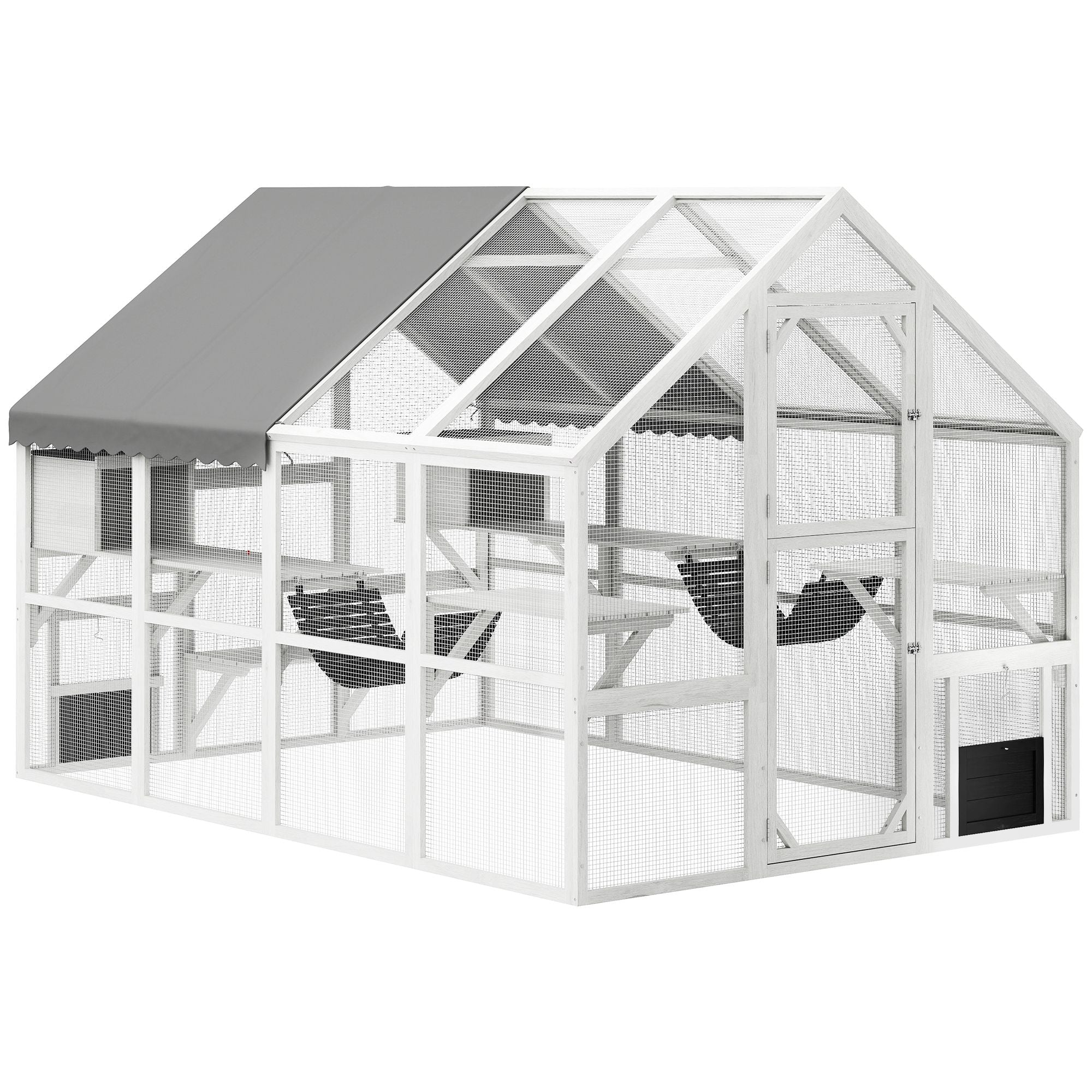 Spacious furniture-style Catio with water-ready Cover – Perfect for 3-6 Cats