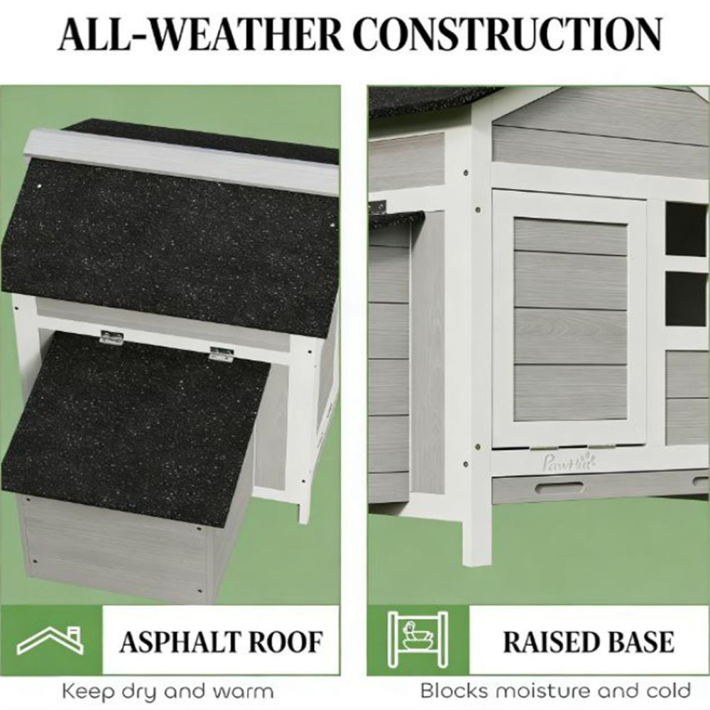 furniture-style Chicken Cage with Nesting Box and Pull-Out Tray