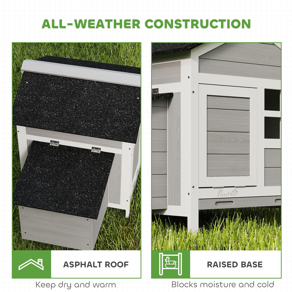 PawHut furniture-style Chicken Coop with Nesting Box and Pull-Out Tray
