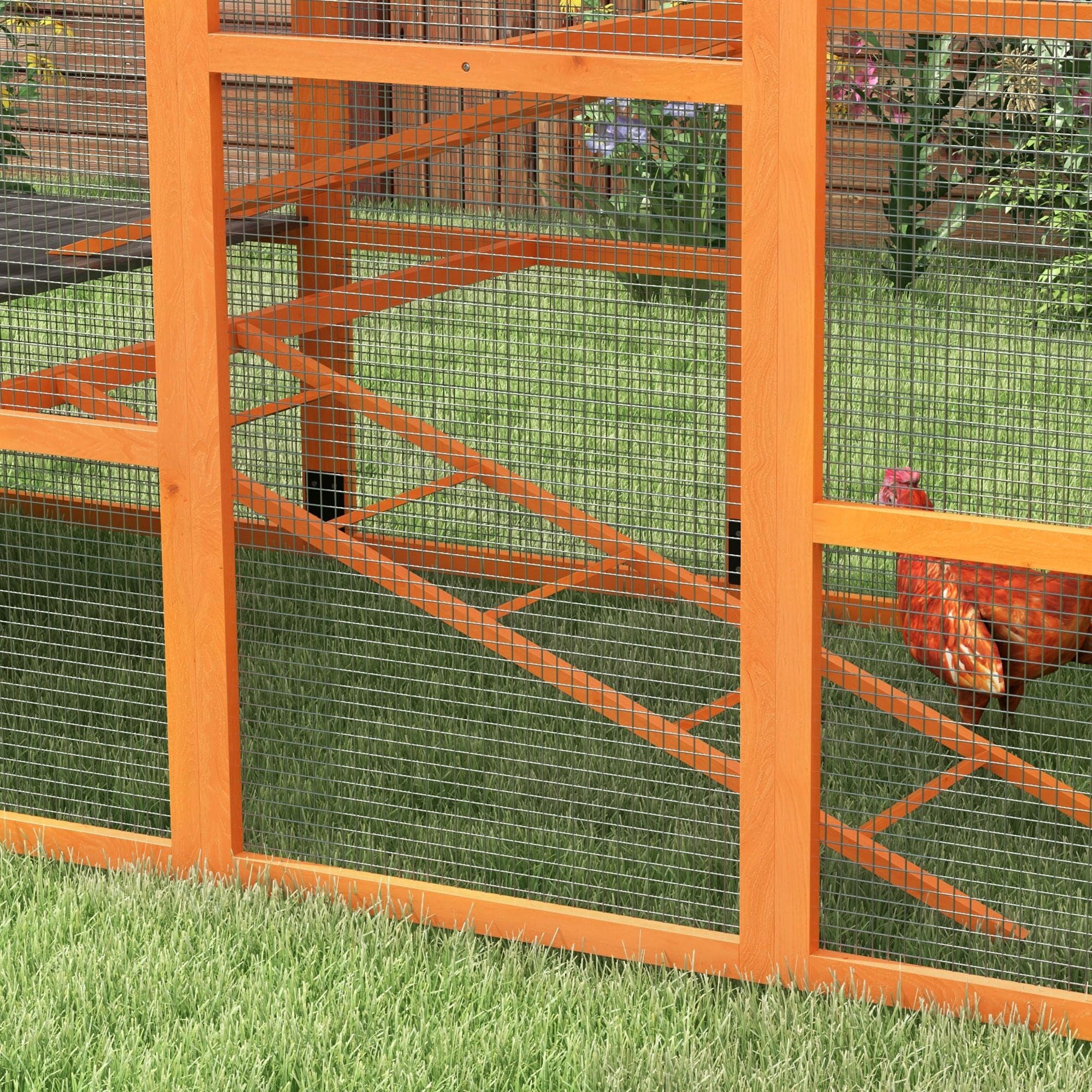 Spacious furniture-style Chicken Run for 6–10 Hens with Perches & Storage