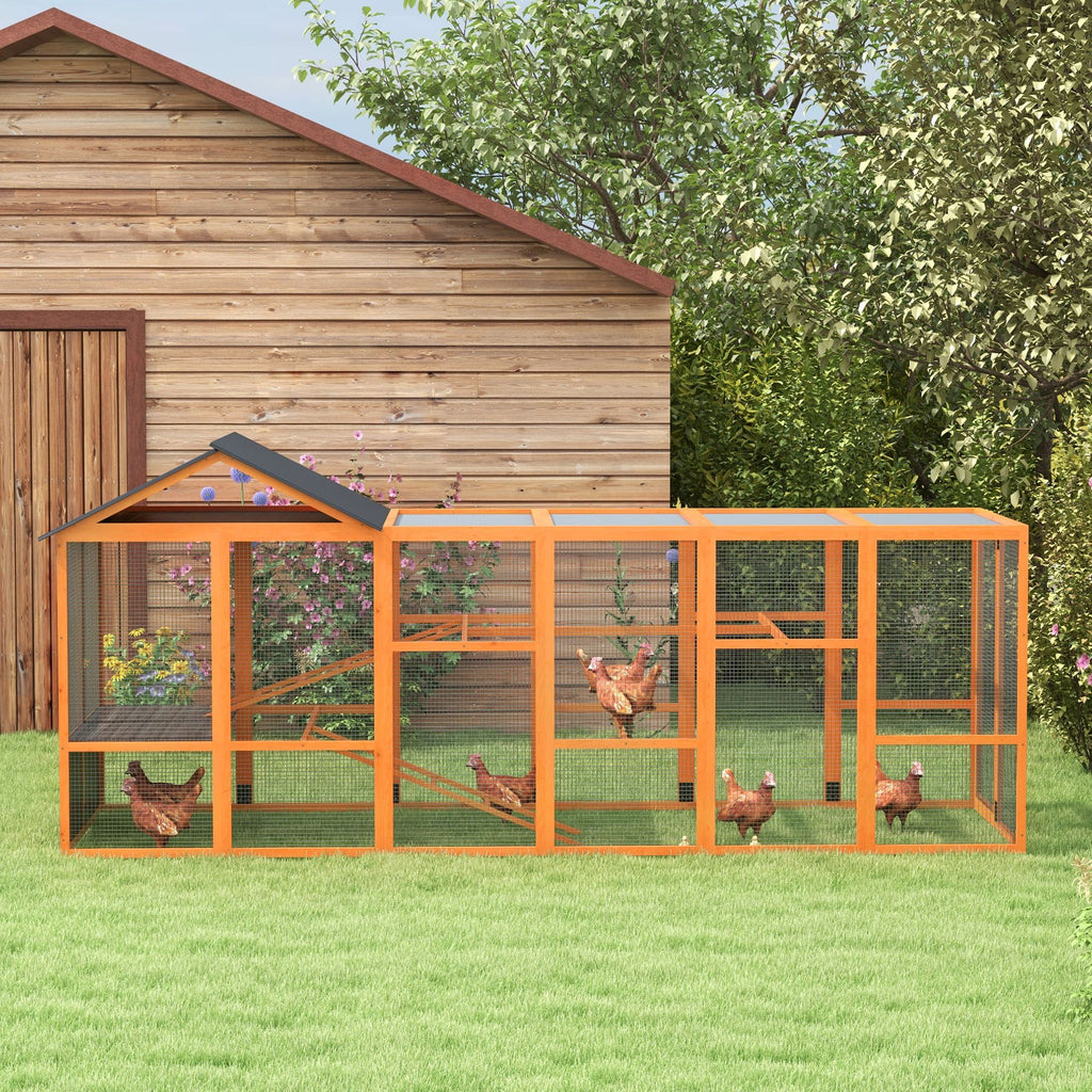 Spacious furniture-style Chicken Run for 6–10 Hens with Perches & Storage