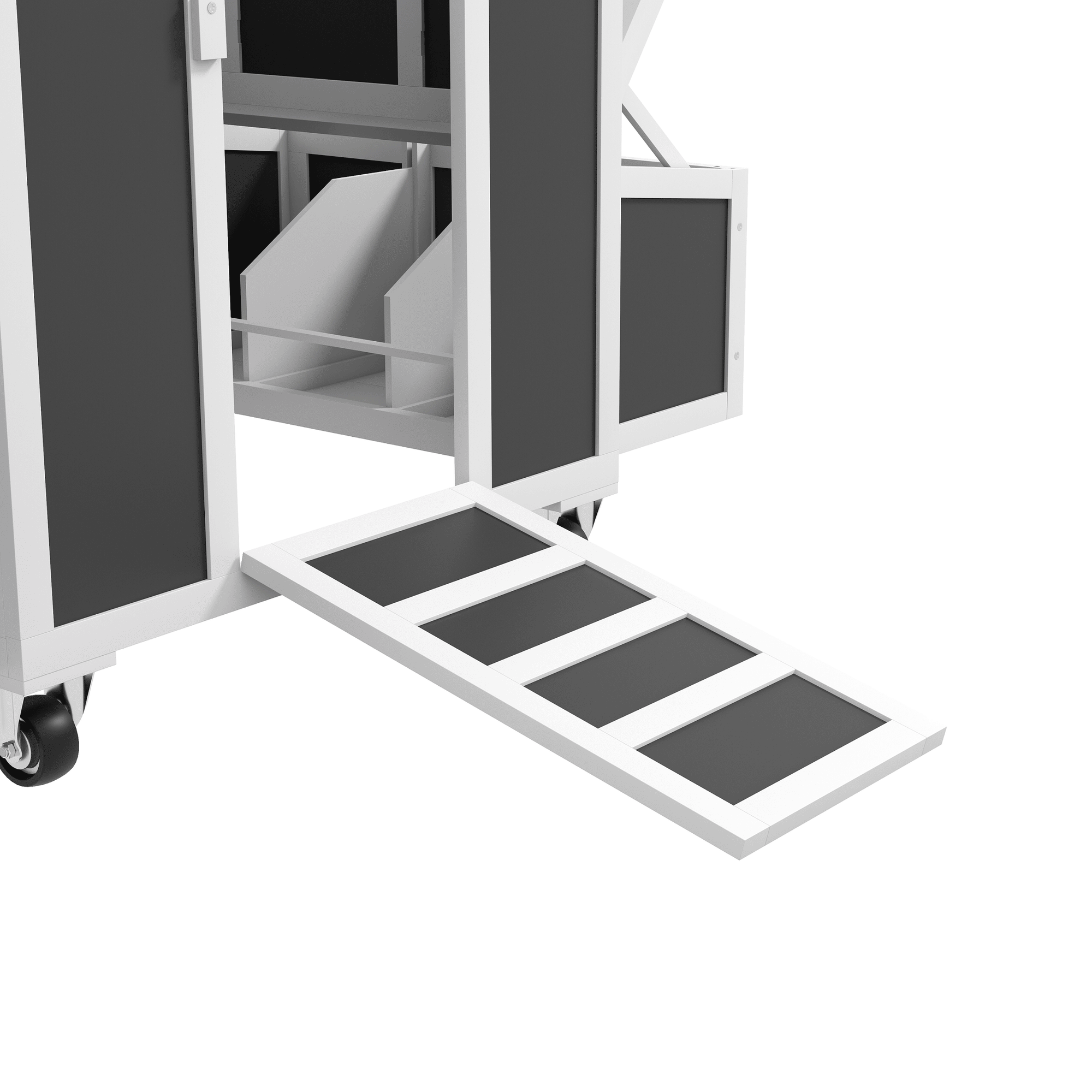 Spacious furniture-style Chicken Coop with Nesting Box - Holds 6 Chickens, Dark Gray