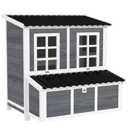 Spacious furniture-style Chicken Coop with Nesting Box & Easy-Clean Tray