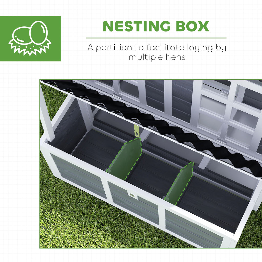 Spacious furniture-style Chicken Coop with Nesting Box & Easy-Clean Tray
