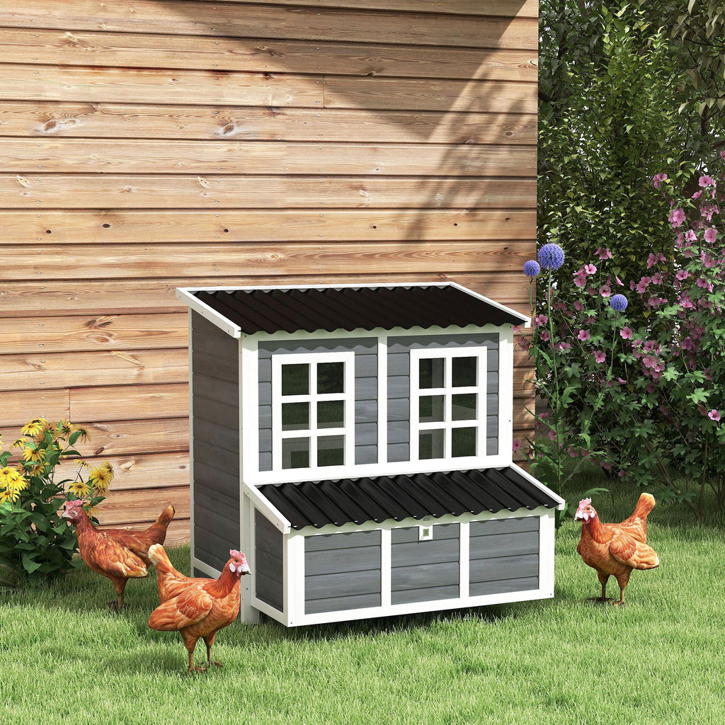 Spacious furniture-style Chicken Coop with Nesting Box & Easy-Clean Tray