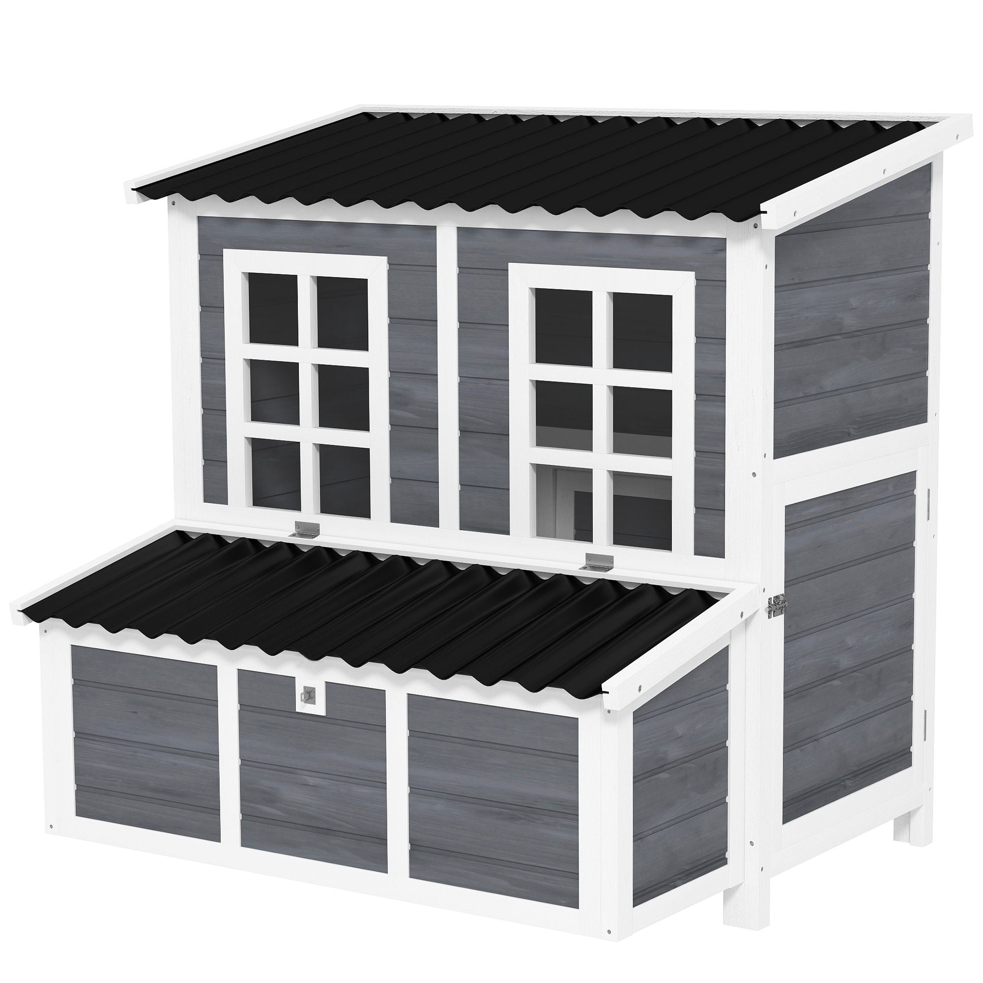 Spacious furniture-style Chicken Coop with Nesting Box & Easy-Clean Tray
