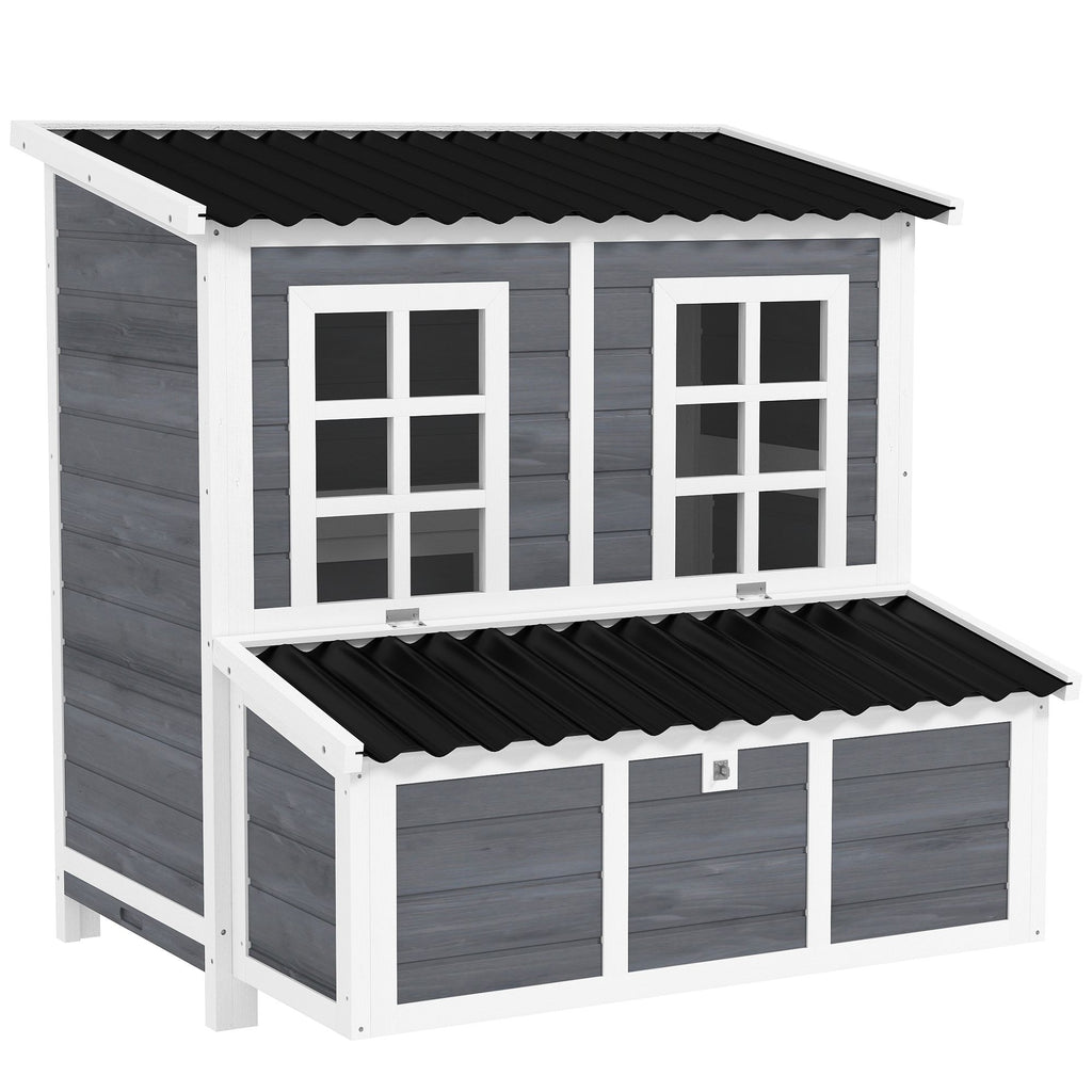 Spacious furniture-style Chicken Coop with Nesting Box & Easy-Clean Tray