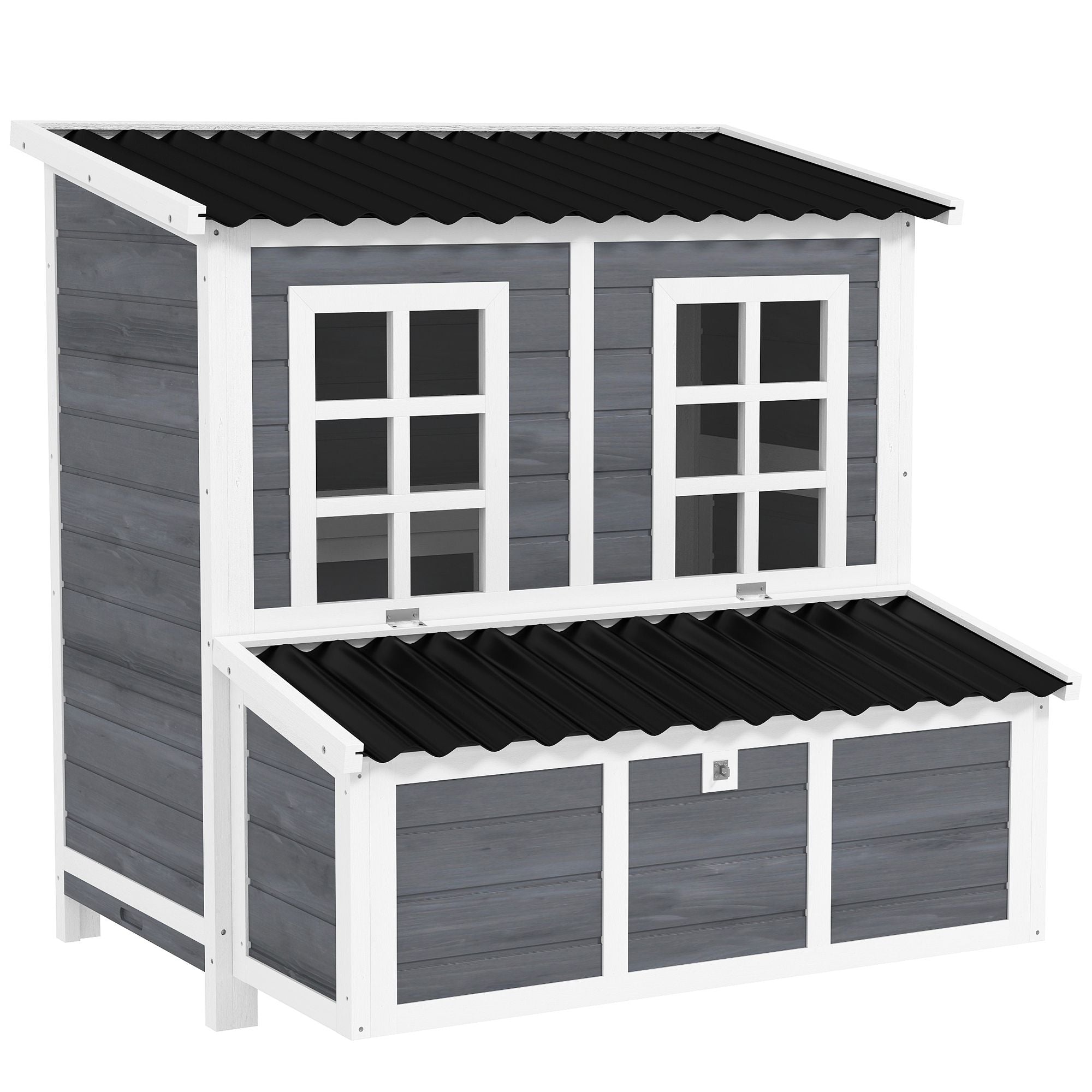 Spacious furniture-style Chicken Coop with Nesting Box & Easy-Clean Tray