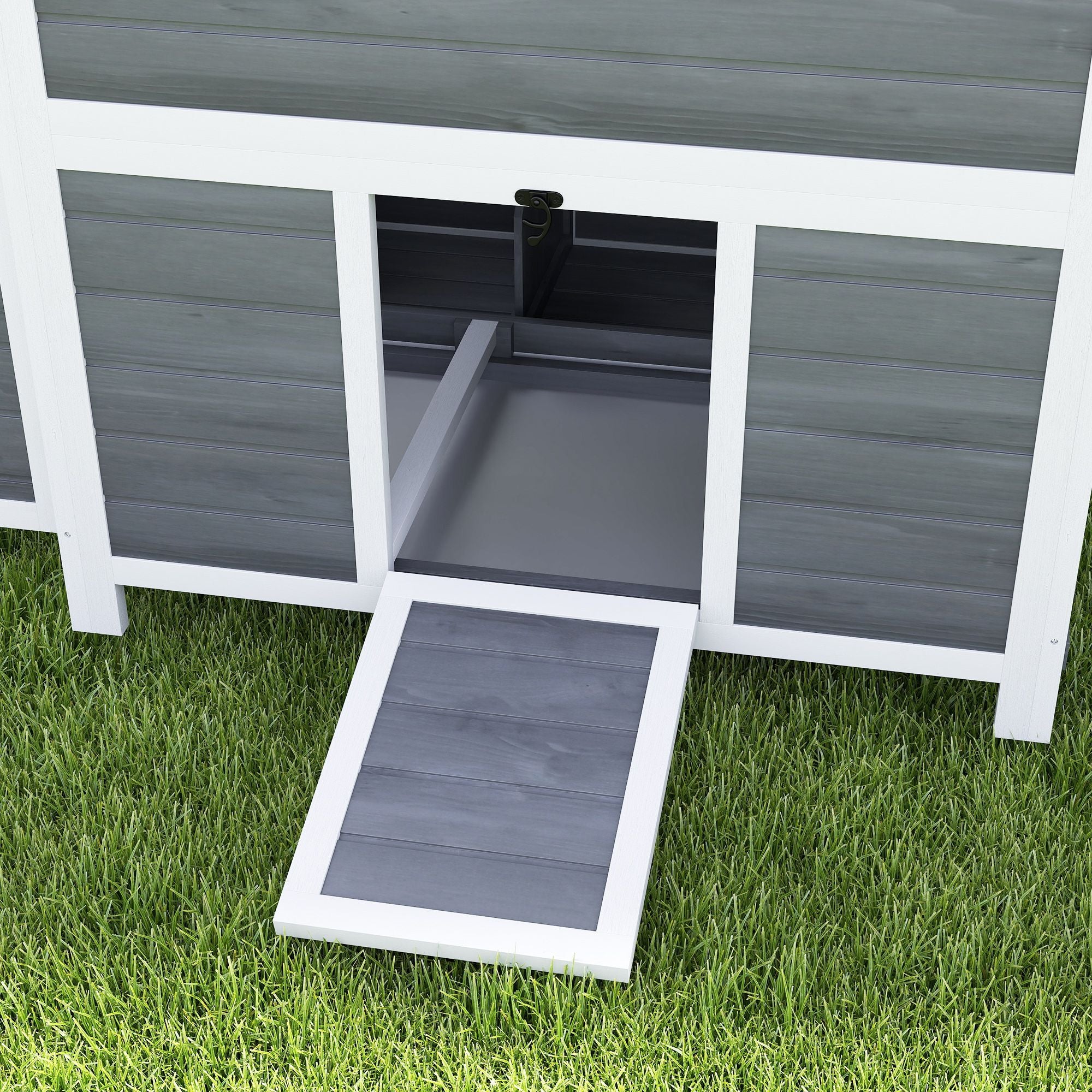 Spacious furniture-style Chicken Coop with Nesting Box & Easy-Clean Tray