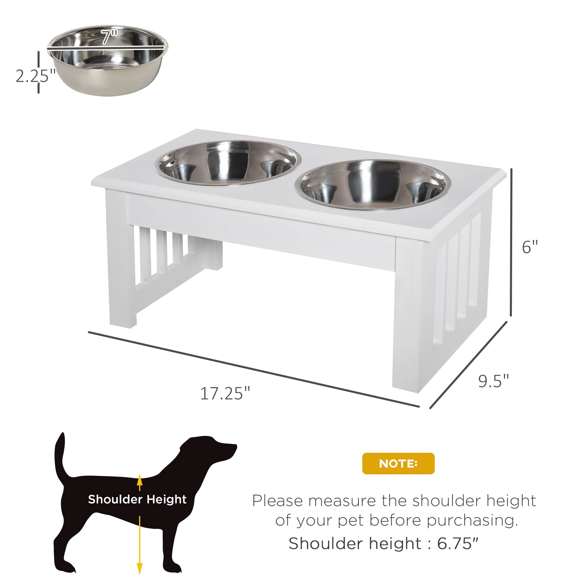 Elevate Mealtime: Wooden Dog Feeding Station with Stainless Steel Bowls