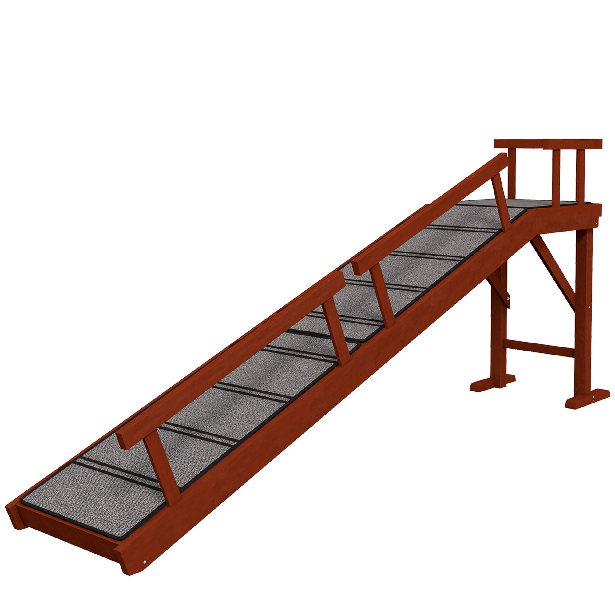 73- furniture-style Dog Ramp with Removable Guardrails and Non-Slip Surface