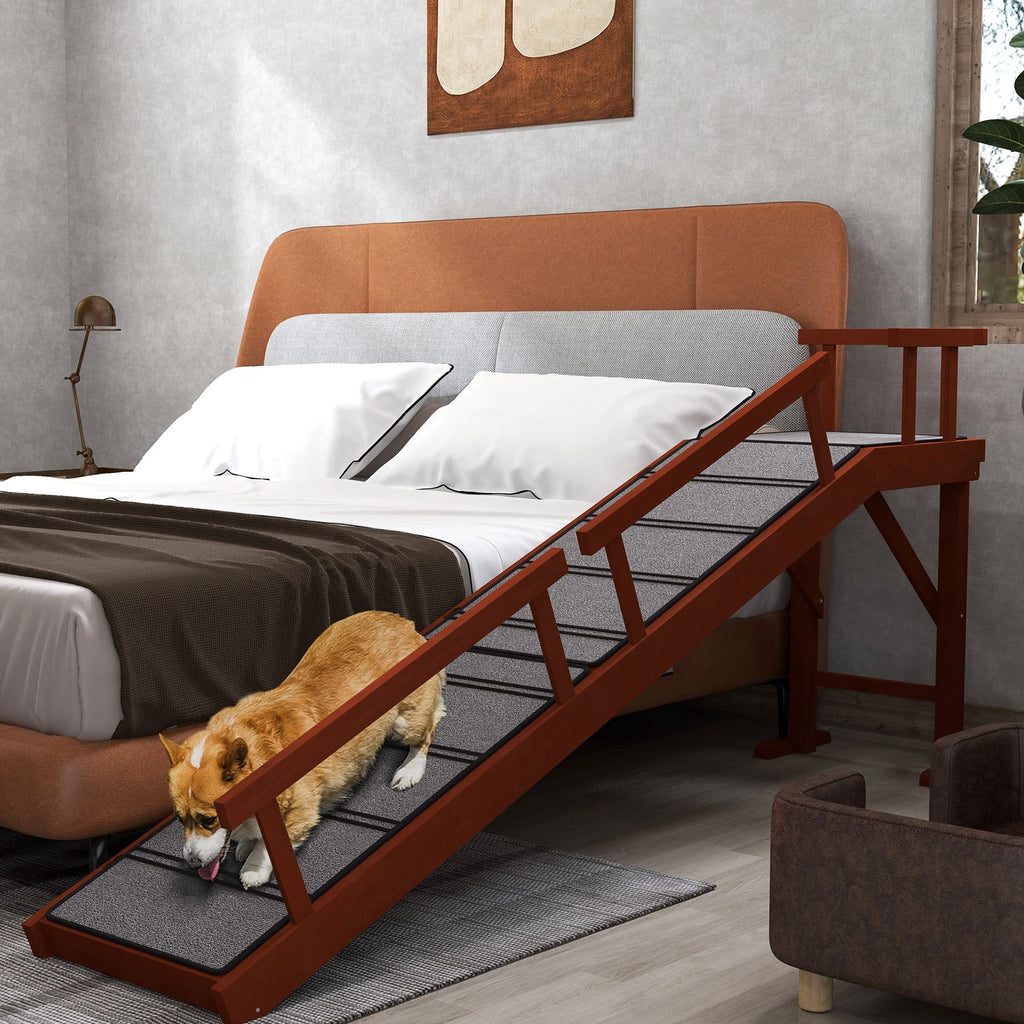 73- furniture-style Dog Ramp with Removable Guardrails and Non-Slip Surface
