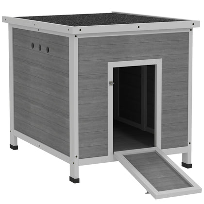 Spacious furniture-style Duck Coop with Openable Roof and Ramp