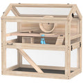 Spacious 3-Tier furniture-style Hamster Cage with Playground, Wheel & Seesaw