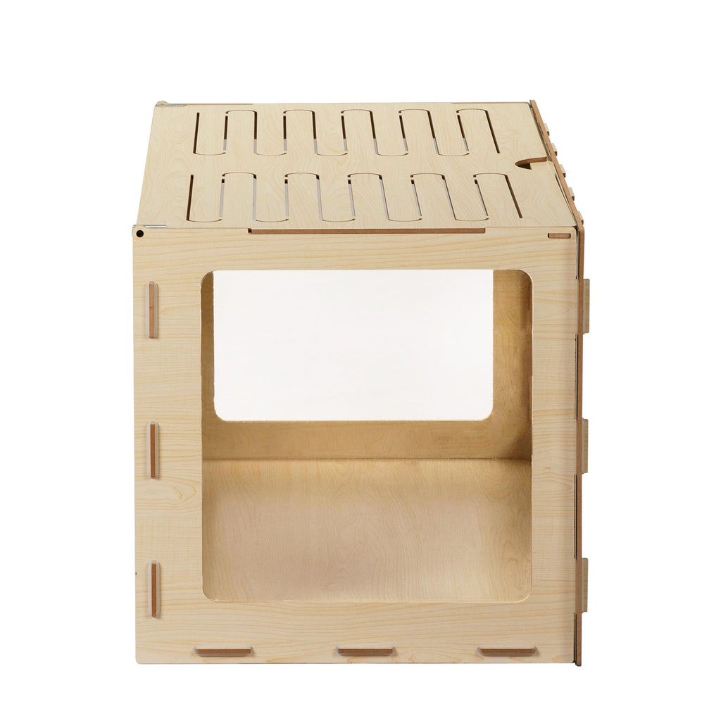 Wooden Hamster Cage Small Animals House, Acrylic Hutch for Dwarf Hamster, Guinea Pig, Chinchilla, Opening Top with Air Vents