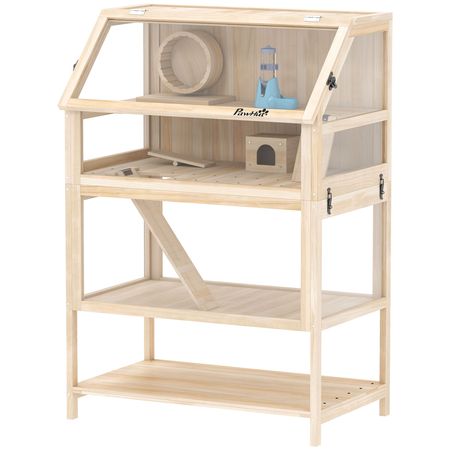 Multi-Level furniture-style Hamster Cage with Detachable Floors & Accessories