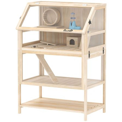 Multi-Level furniture-style Hamster Cage with Detachable Floors & Accessories