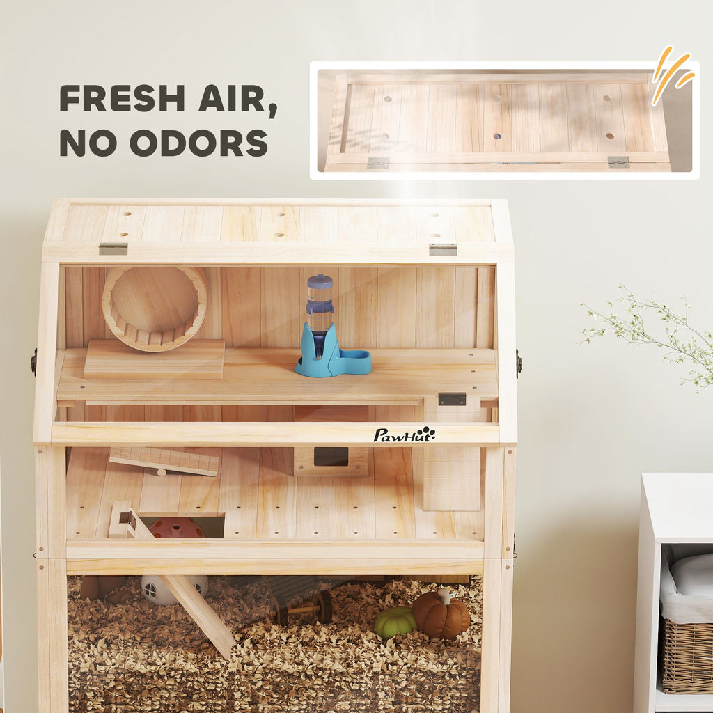 Multi-Level furniture-style Hamster Cage with Detachable Floors & Accessories