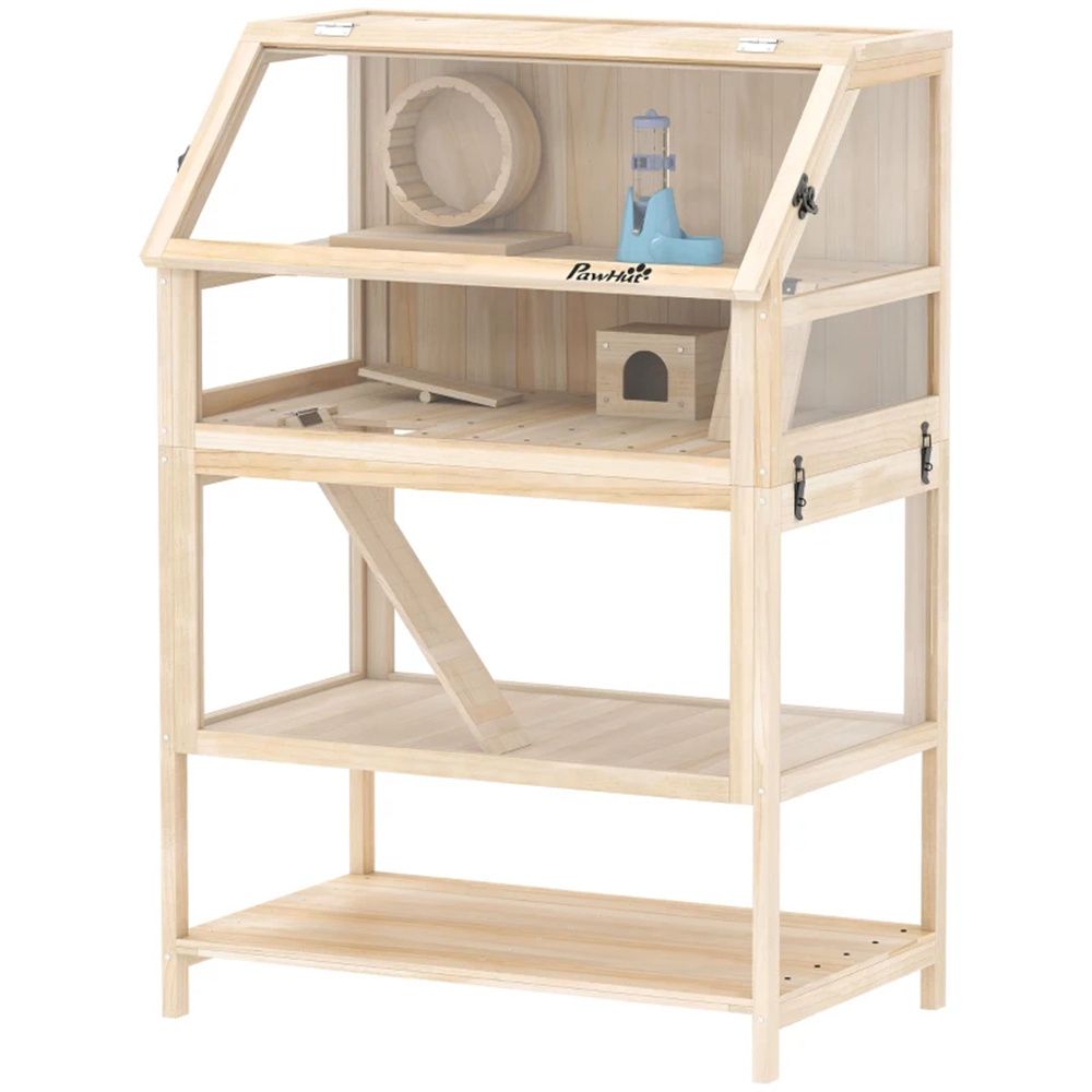 Three-Tier furniture-style Hamster Cage with Storage and Accessories