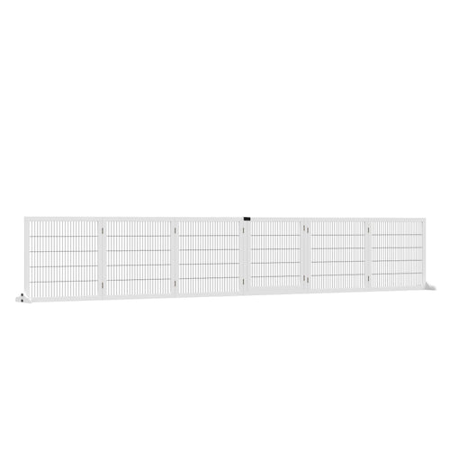 6-Panel Folding furniture-style Pet Gate with Support for Small & Medium Dogs – image 2