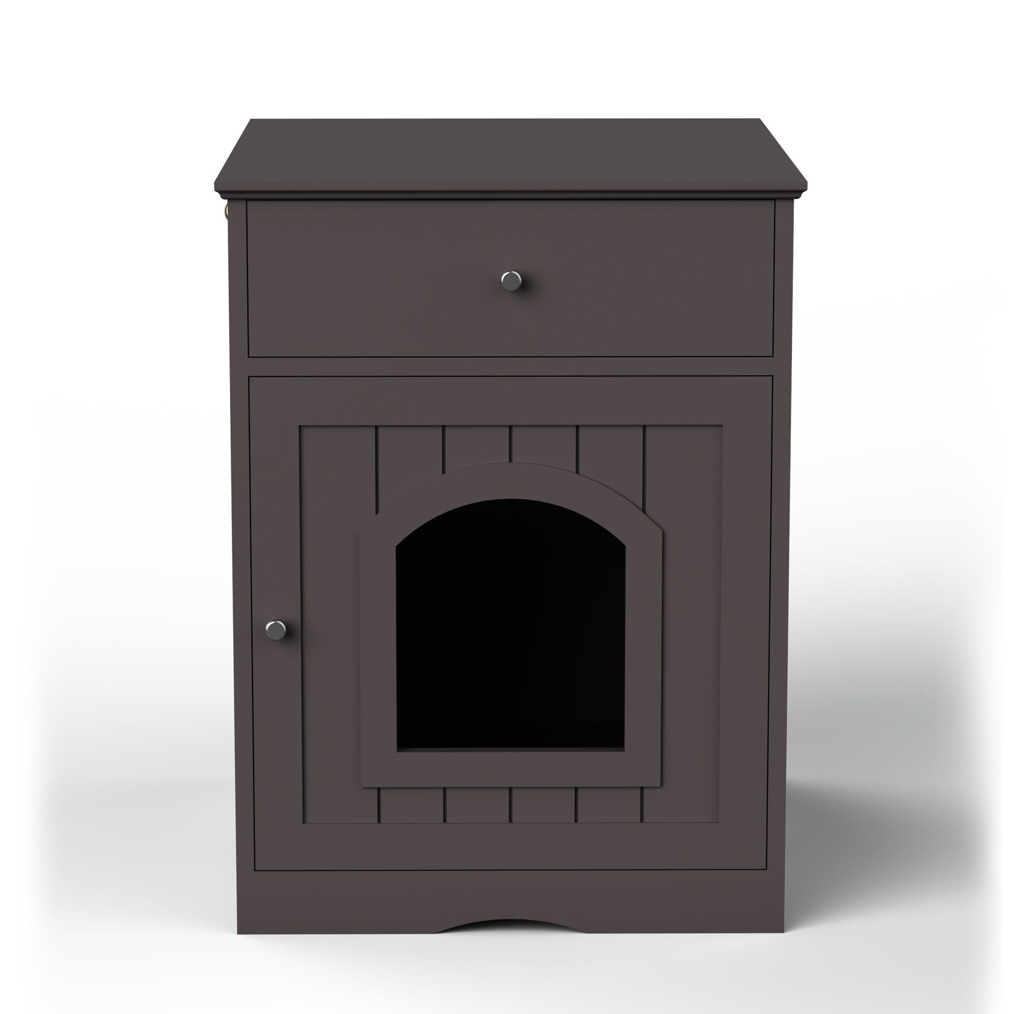 Hide Litter Box in Style with This Wooden Enclosure Nightstand