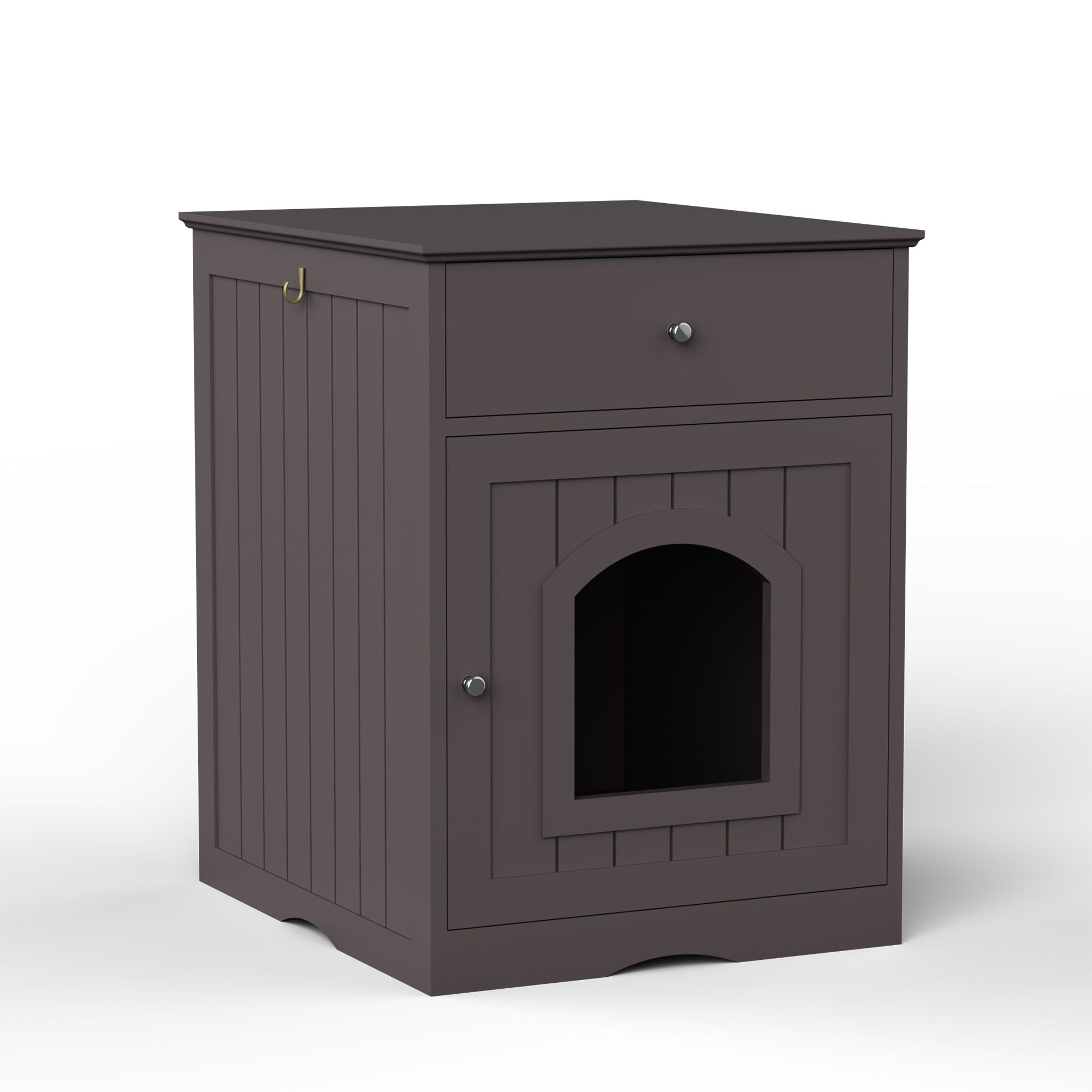 Hide Litter Box in Style with This Wooden Enclosure Nightstand