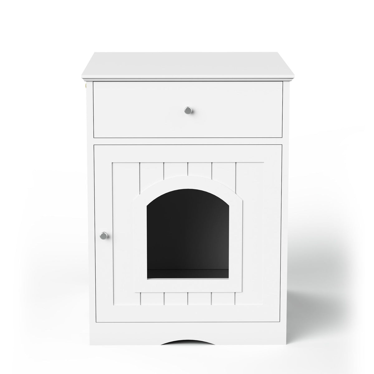 furniture-style Cat Litter Box Enclosure with Drawer, Side Table & Nightstand