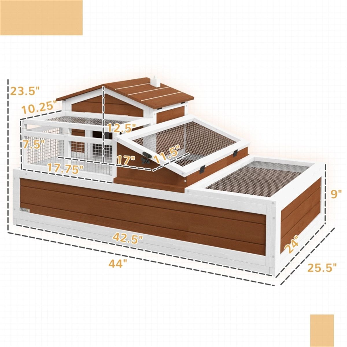 Extra Large Two-Story Tortoise Habitat with Mesh Top