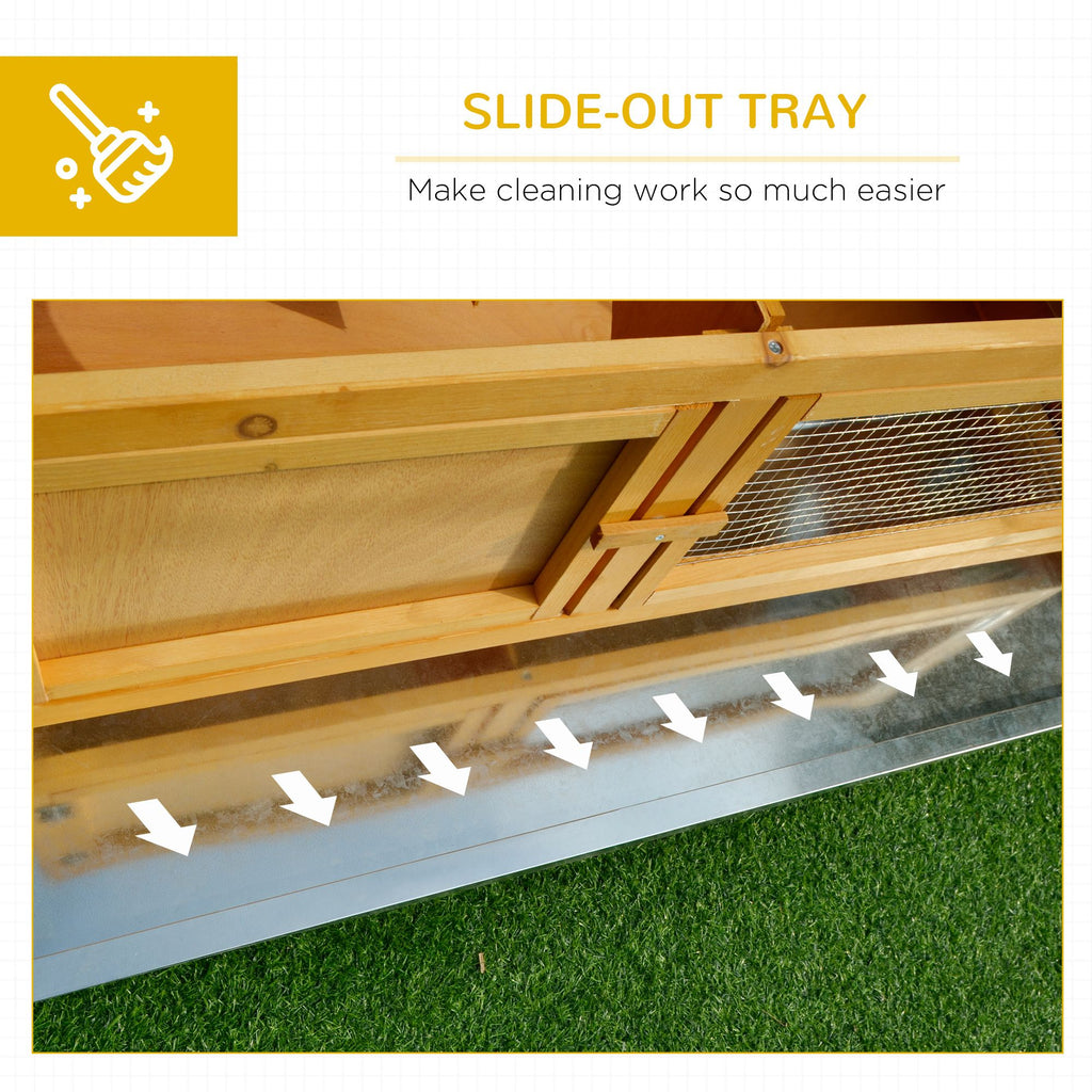 furniture-style Rabbit Hutch Bunny Cage Openable water-ready Roof No Leak Tray Sturdy Fir furniture-style Indoor Outdoor