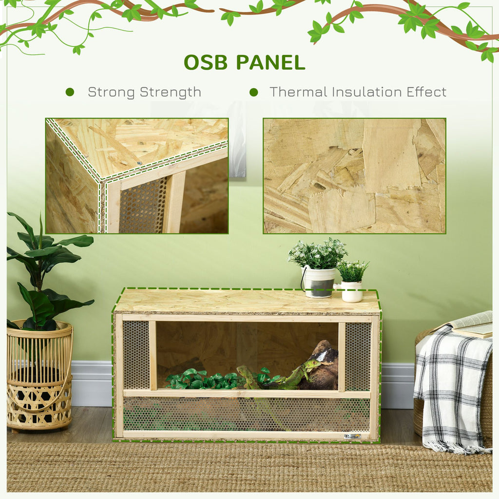 Ventilated Reptile Enclosure with Sliding Viewing Doors