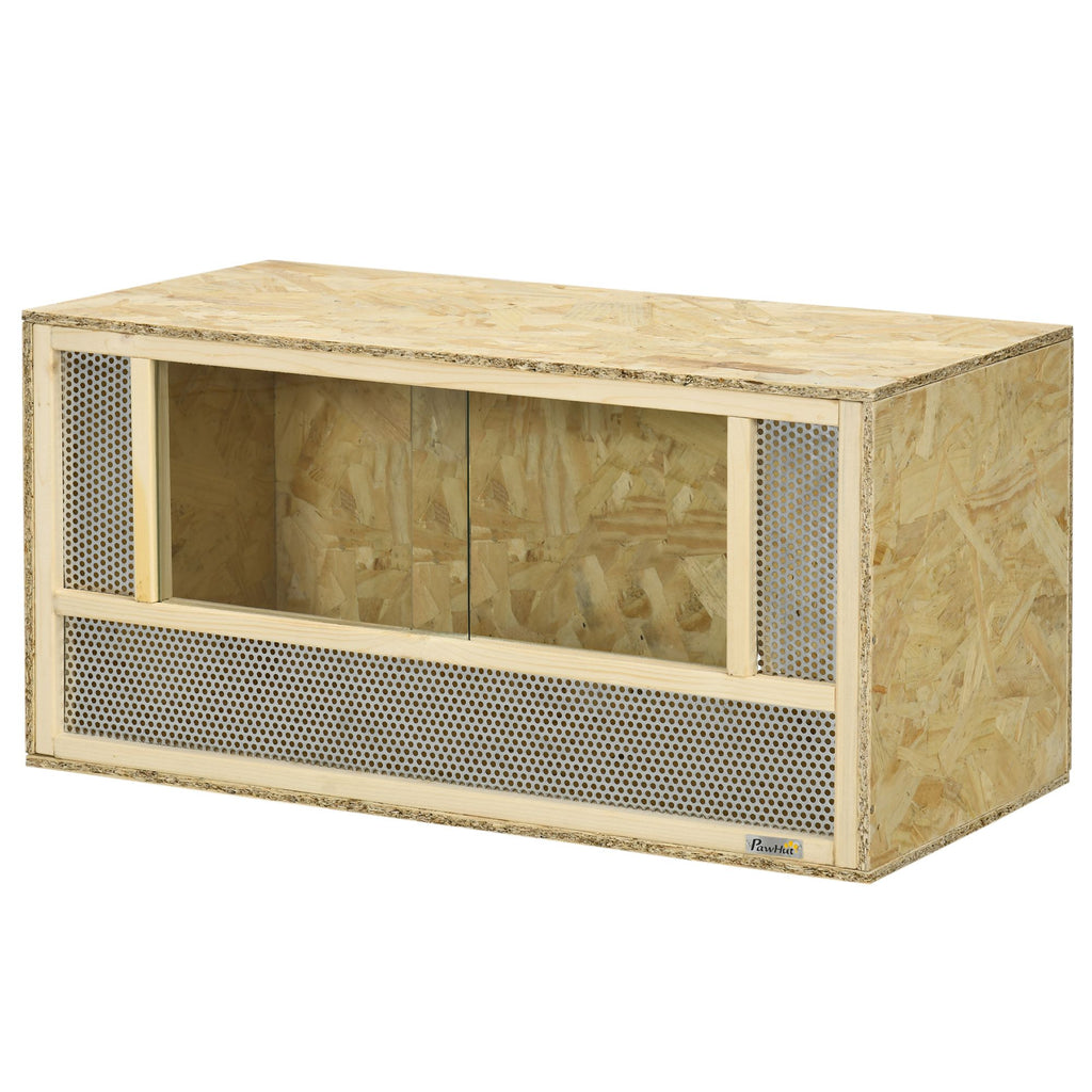 Ventilated Reptile Enclosure with Sliding Viewing Doors