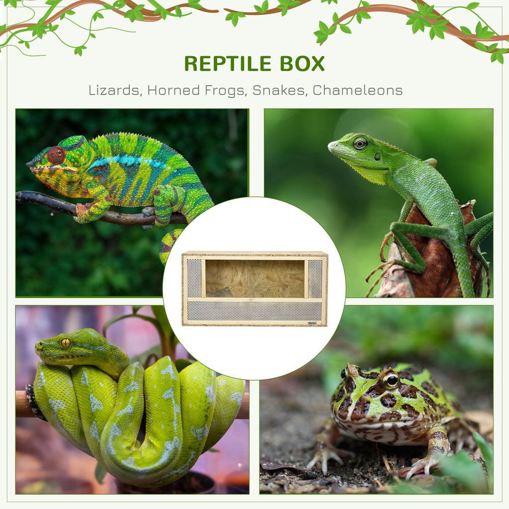 Ventilated Reptile Enclosure with Sliding Viewing Doors