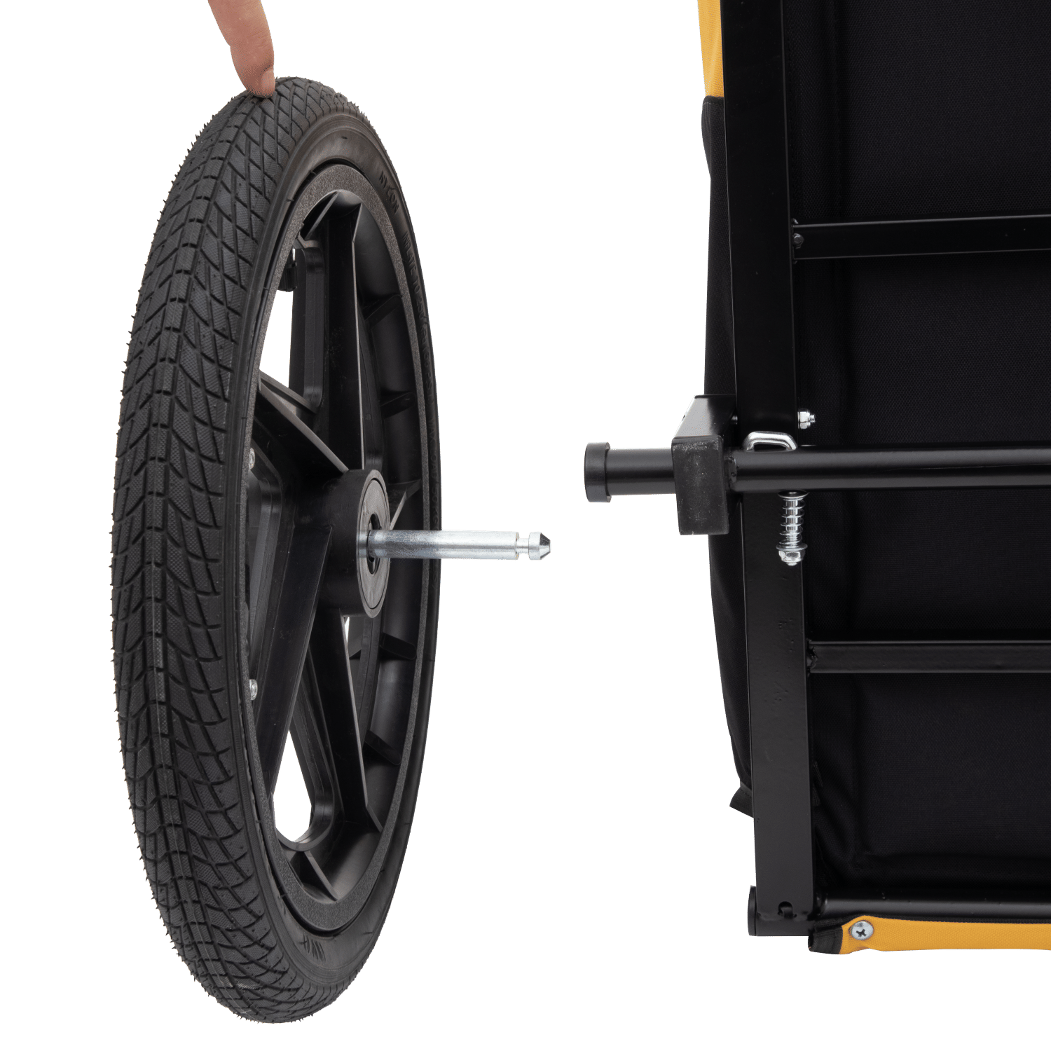 Yellow Outdoor Heavy Duty Foldable Utility Pet Stroller Dog Carriers Bicycle Trailer