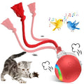 Interactive Cat Ball Toy with LED Lights, Bird Chirping, and Motion Activation