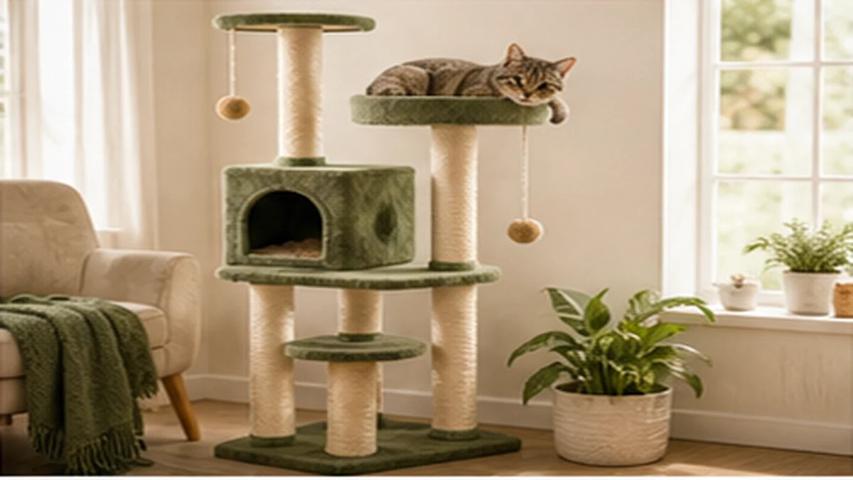 Cat trees and scratchers category scene