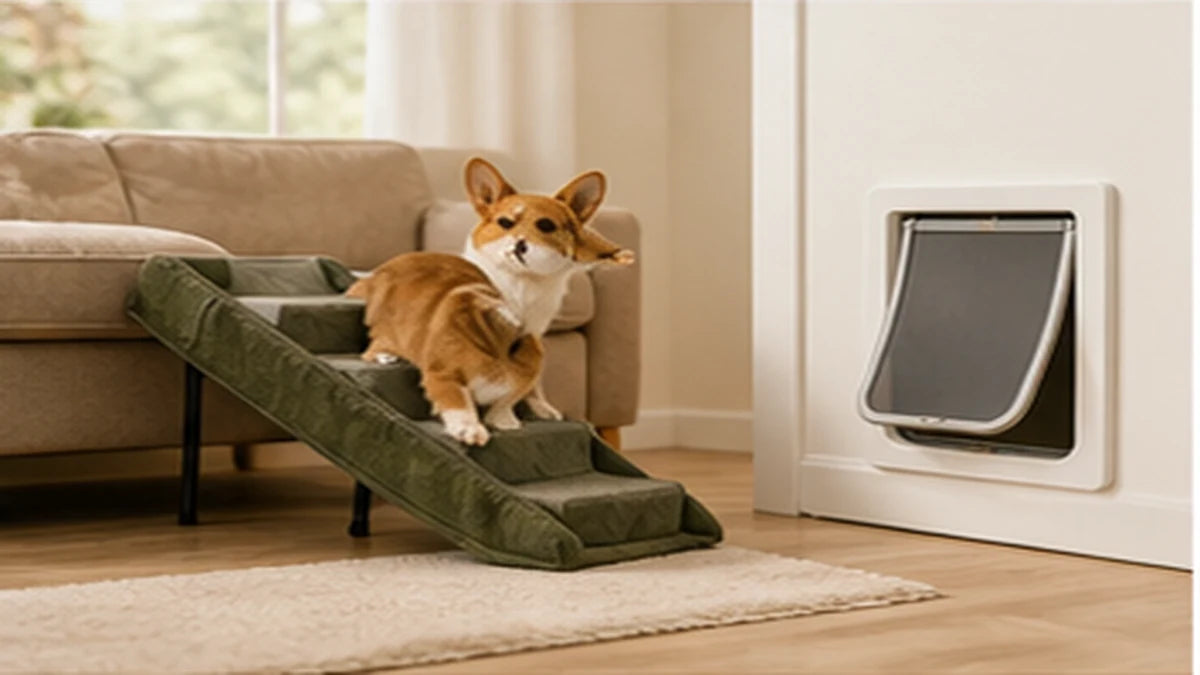 Dog steps ramps and doors category scene